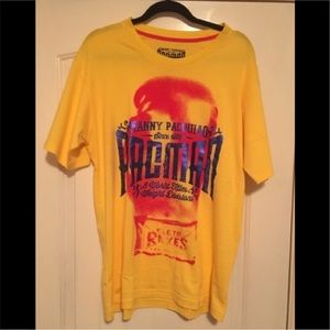 Manny Pacquiao Pacman Yellow Bright Shirt XL